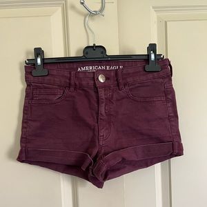 Bundle! 3/$20.. AE Maroon Jean shorts, High Rise